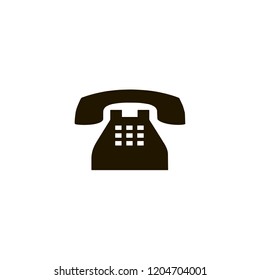 Telephone reciver vector icon, flat design best vector icon. Black Phone icon in flat style on white background. Icon for web