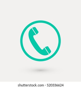 Telephone reciver vector icon, flat design best vector icon