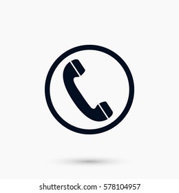 Telephone reciver vector icon, flat design best vector icon