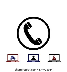 Telefonischer Empfänger, Vektorsymbol, flaches Design, bestes Vektorsymbol