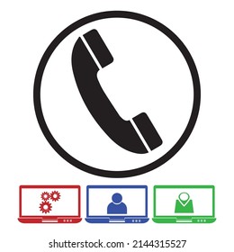 telephone reciver vector icon,flat design best vector icon,