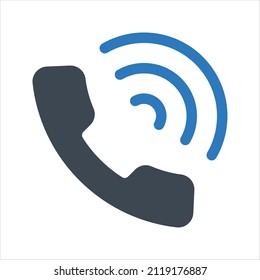 Telephone Ringing Icon. Vector And Glyph