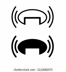 telephone ringing minimalist logo vector