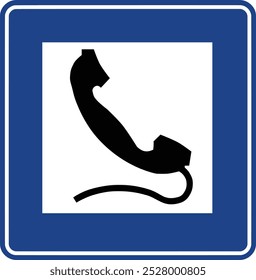 Telephone, Road signs in Turkey. Standard traffic signs on Turkish highways. (Turkish: Karayollari standart trafik isaret levhalari, Bilgi isaretleri)
