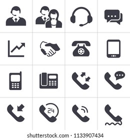 Telephone Sales Icons vector art