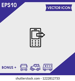 Telephone sent icon vector
