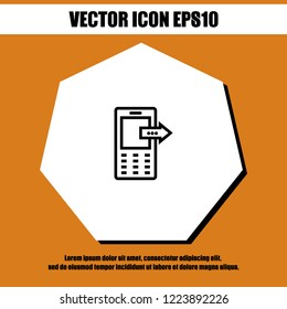 Telephone sent icon vector