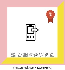 Telephone sent icon vector