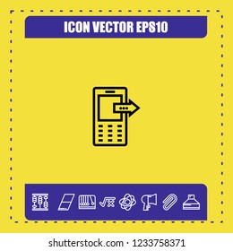 Telephone sent icon vector