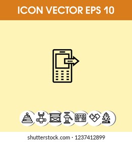 Telephone sent icon vector