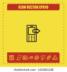 Telephone sent icon vector