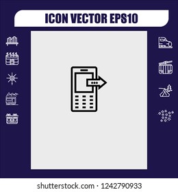 Telephone sent icon vector