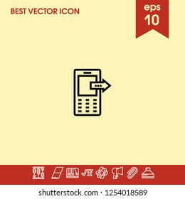 Telephone sent icon vector