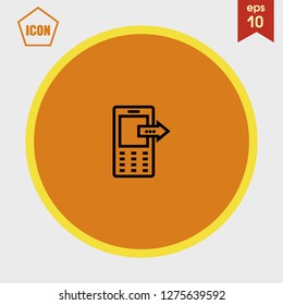 Telephone sent icon vector
