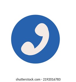 telephone service button icon isolated
