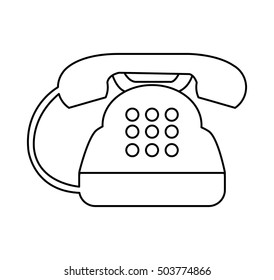 telephone service isolated icon vector illustration design