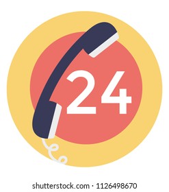 Telephone service for offering help to support customer for twenty four hours, helpline 