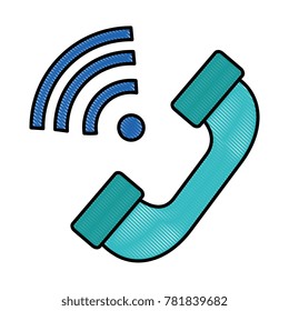 telephone service with waves signal