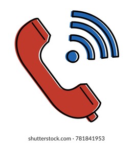 telephone service with waves signal
