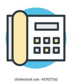Telephone Set Colored Vector Icon