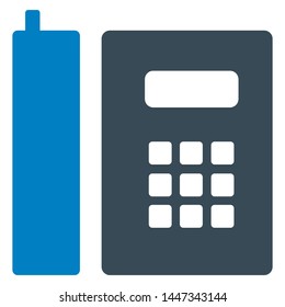 Telephone set flat vector icon