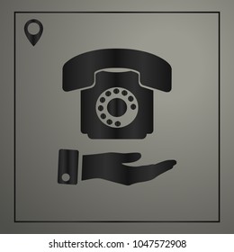 telephone sign icon