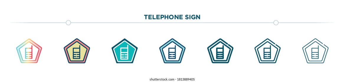 telephone sign icon designed in gradient, filled, two color, thin line and outline style. vector illustration of telephone sign vector icons. can be used for mobile, ui, web
