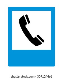Telephone sign,on vector background.