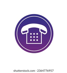 Telephone simple flat icon. Can be used for printing, mobile and web applications.