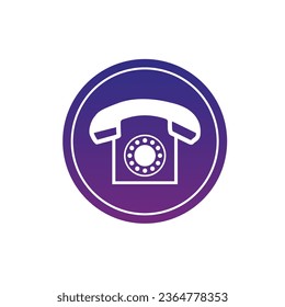 Telephone simple flat icon. Can be used for printing, mobile and web applications.