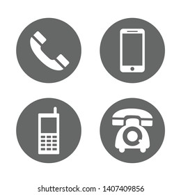 Telephone simple icon symbol vector