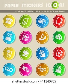 Telephone simply symbols for web and user interface