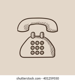 Telephone sketch icon.