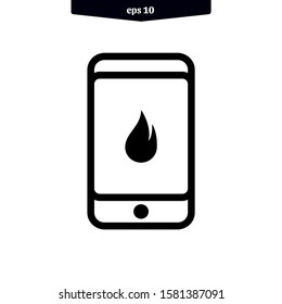 Telephone smart phone icon vector illustration logo. EPS 10