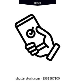 Telephone smart phone icon vector illustration logo. EPS 10