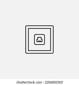 Telephone socket icon sign vector,Symbol, logo illustration for web and mobile