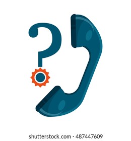 telephone speaker with call center icon vector illustration design