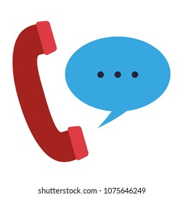 Telephone with speech bubble