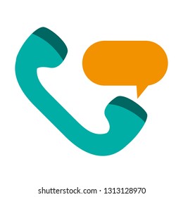 Telephone with speech bubble