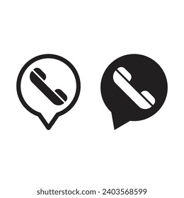 Diseño De Vectores De Juego De Icono De Burbujas De Teléfono Y Voz.