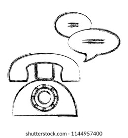 telephone with speech bubbles