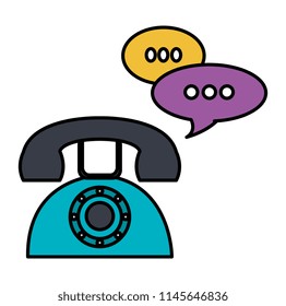 telephone with speech bubbles