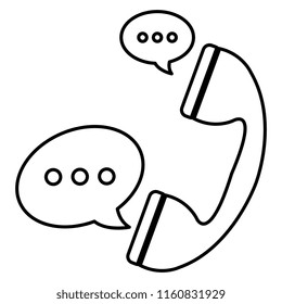 telephone with speech bubbles