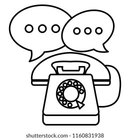 telephone with speech bubbles