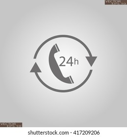 telephone support icon customer service 24