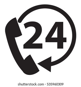 telephone support icon on white background. telephone support symbol.