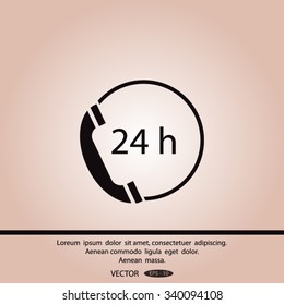 telephone support vector icon