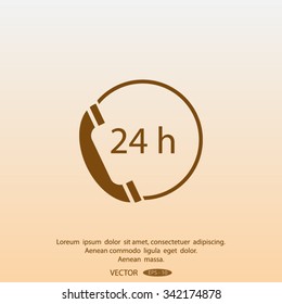 telephone support vector icon
