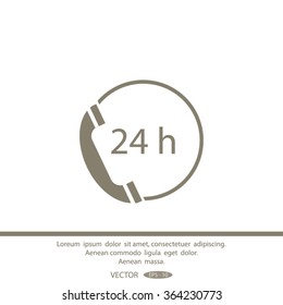 telephone support vector icon