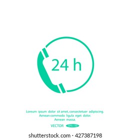 telephone support vector icon